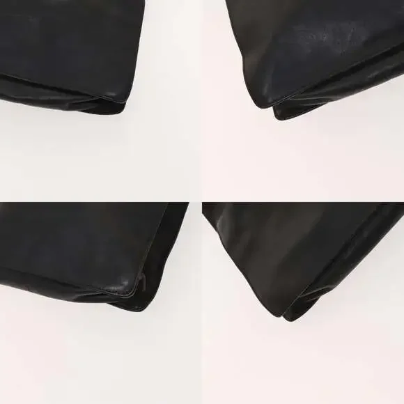 GUCCI Shoulder Bag Leather Black Gold - Picture 10 of 12